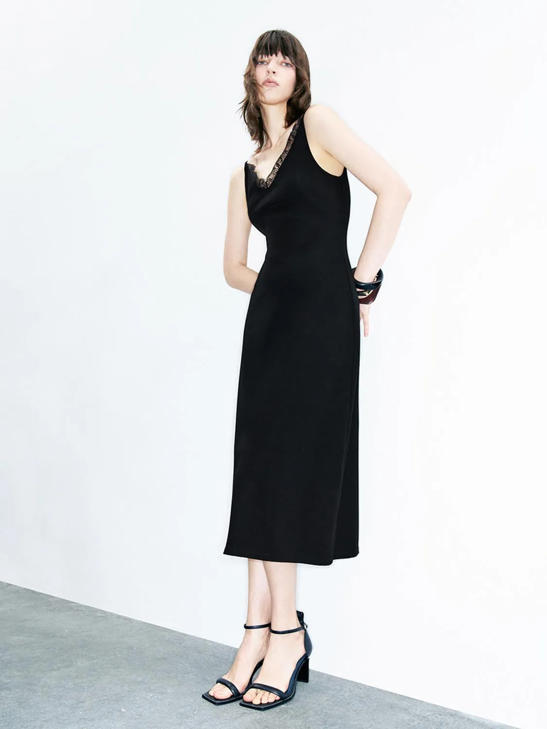 V-Neck Cami A-Line Dresses