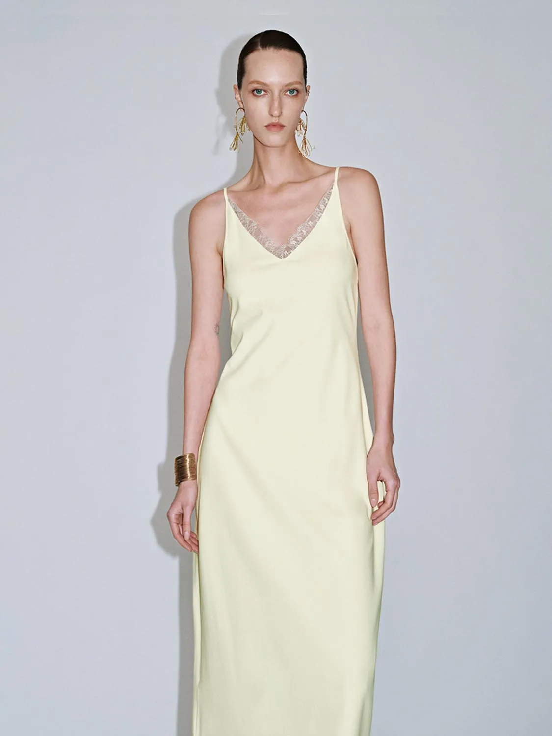 V-Neck Cami A-Line Dresses