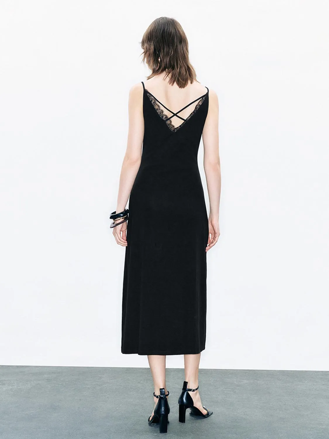 V-Neck Cami A-Line Dresses
