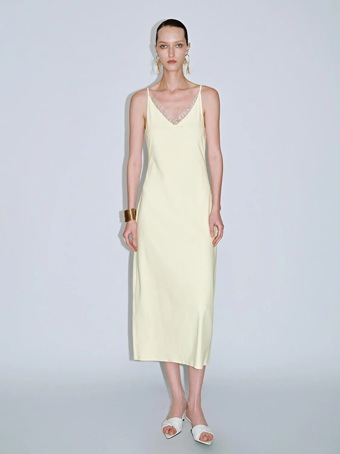 V-Neck Cami A-Line Dresses