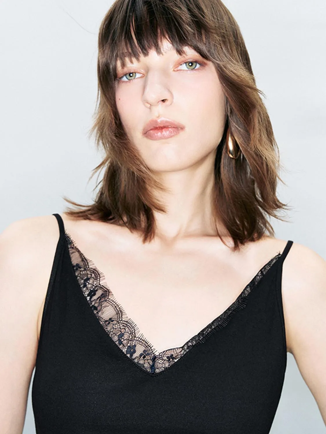 V-Neck Cami A-Line Dresses