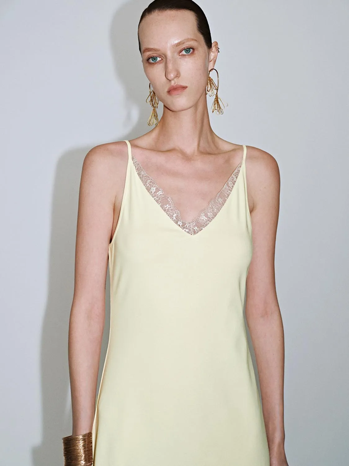 V-Neck Cami A-Line Dresses