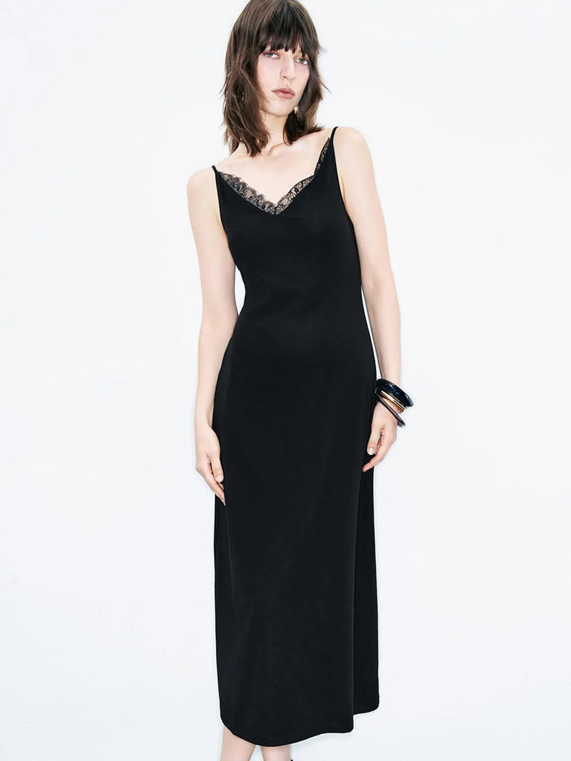 V-Neck Cami A-Line Dresses
