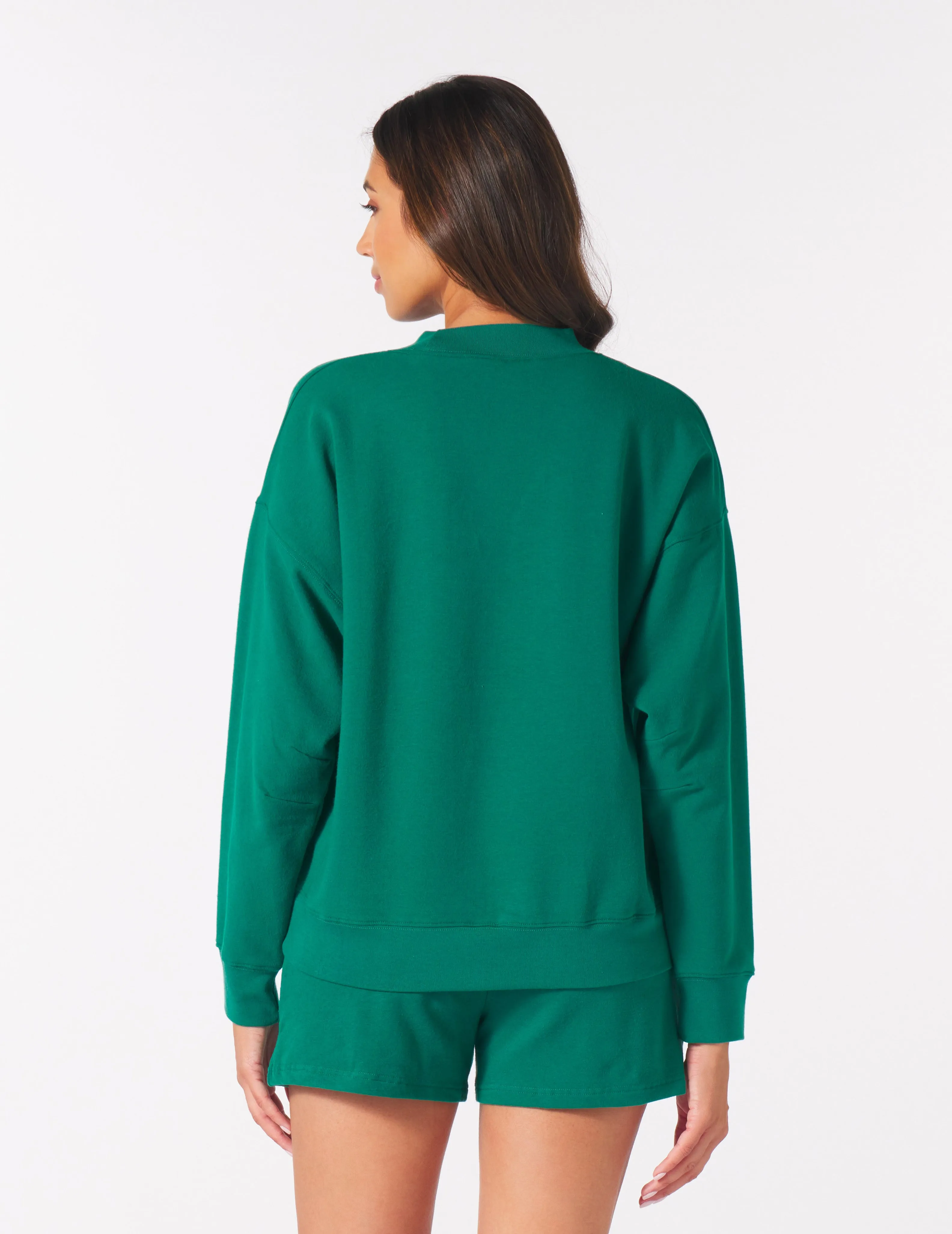 Vintage Oversized Crew: Emerald