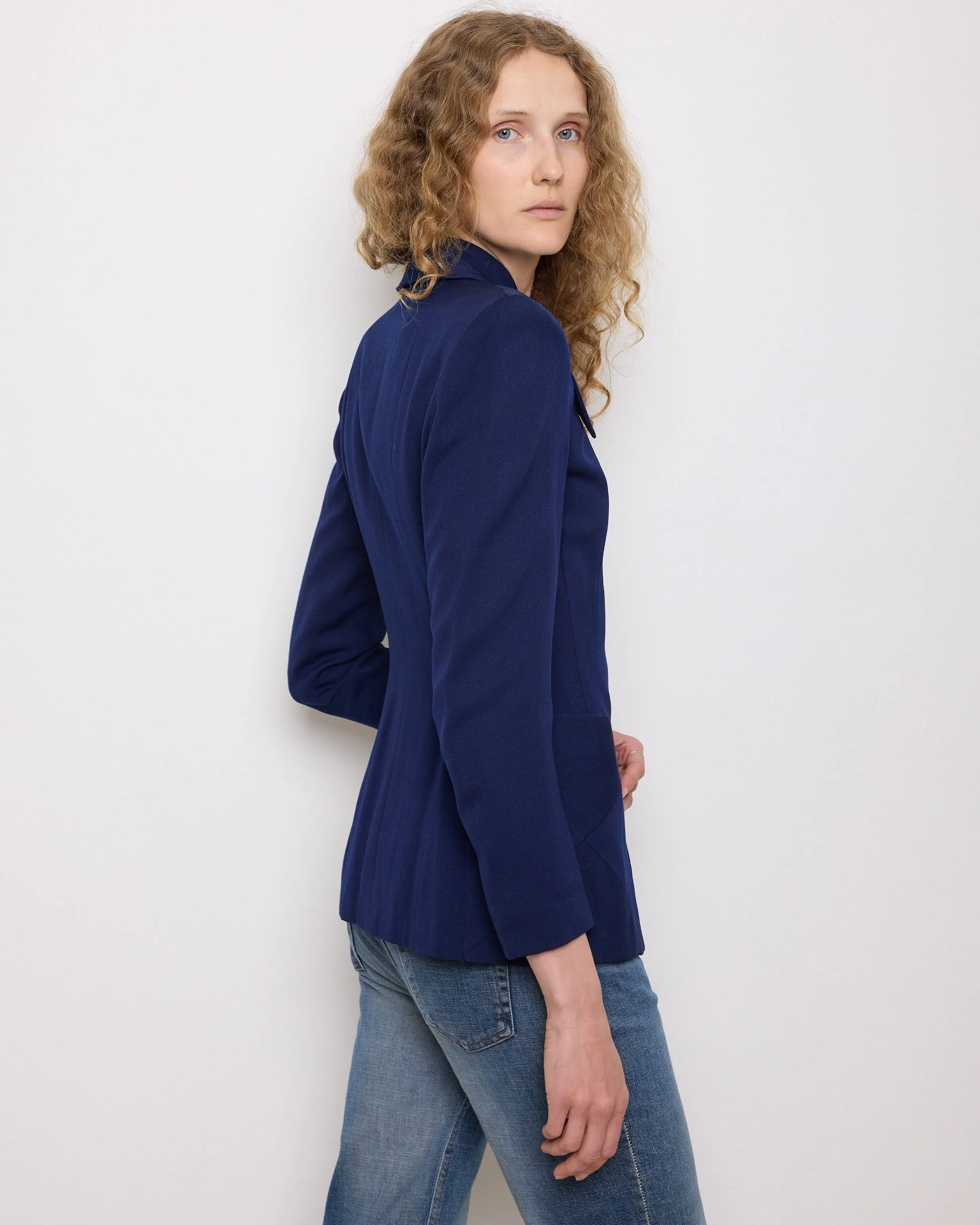 Vintage Tailored Navy Blazer
