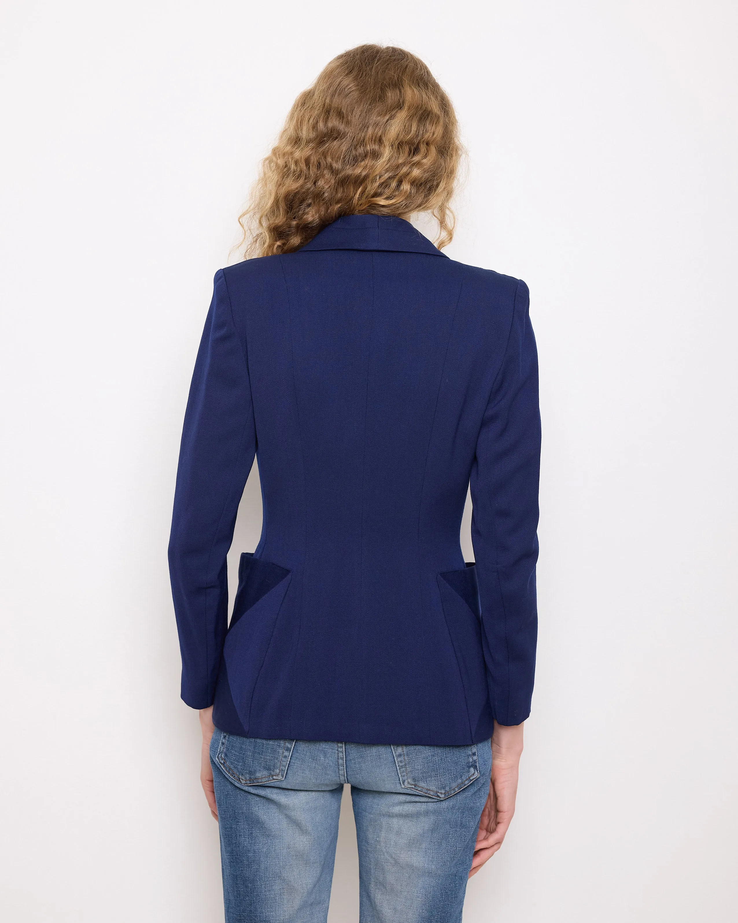 Vintage Tailored Navy Blazer