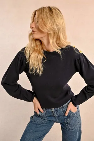 VISCOSE SWEATER, PUFFED SLEEVES