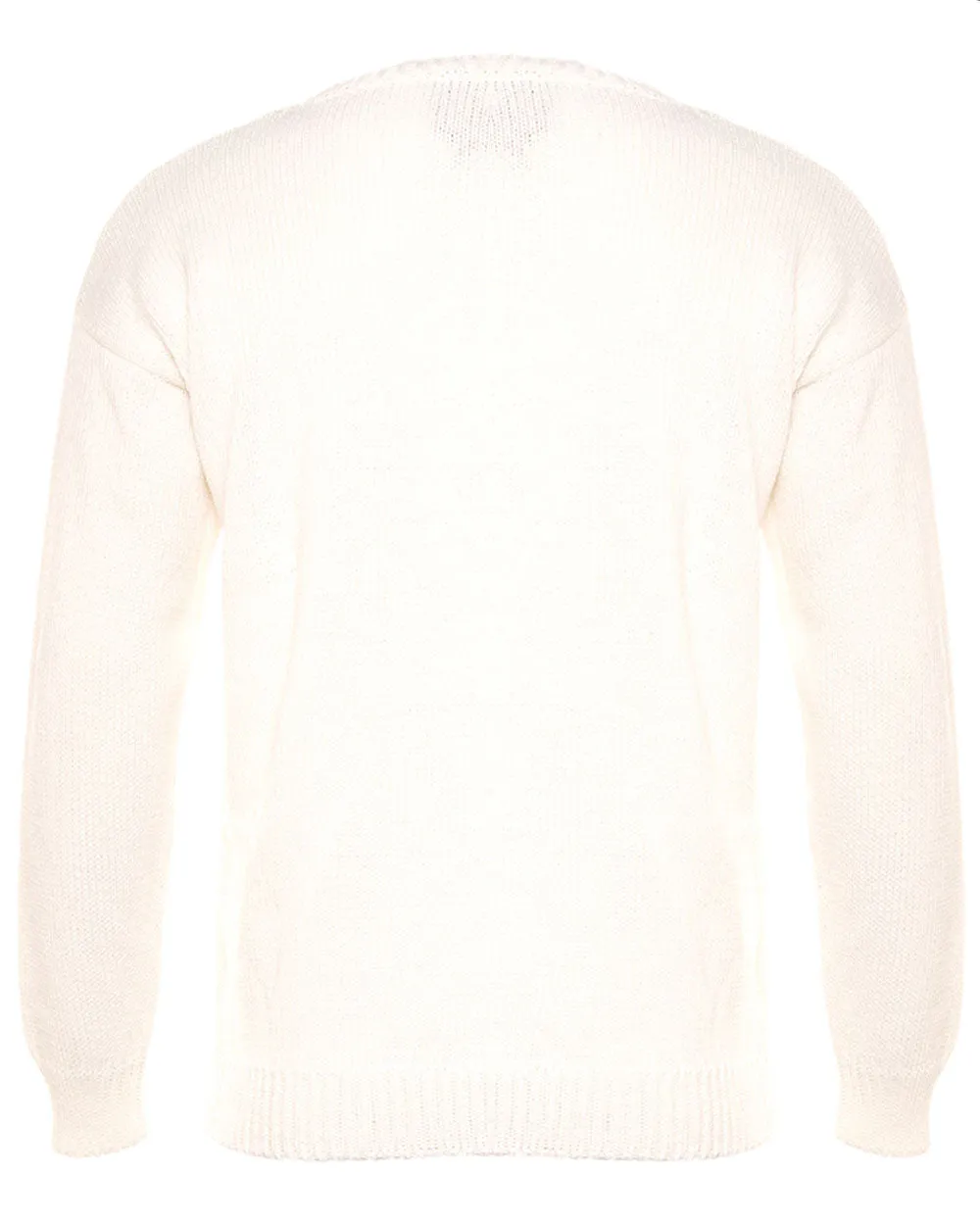 White Oversized Crewneck Sweater
