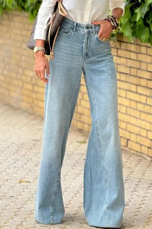 Wide Leg Jeans with Pockets | Poundton