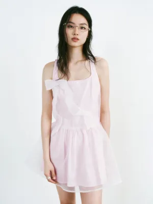 Wide Strap Mesh A-Line Dresses