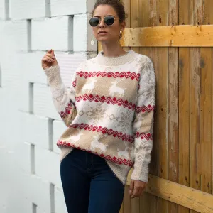 Winter Sweater with Deer in Multiple Colours