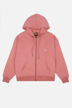 Women's Organic Essential Oversized Zip Hoodie Rossette Pink