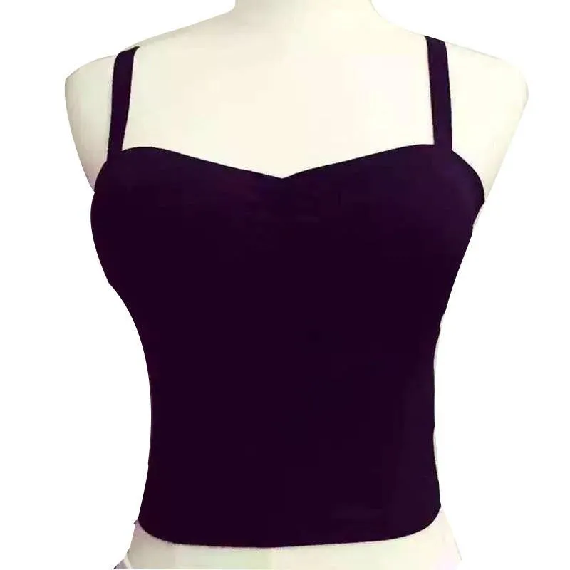 Women's Stray Bralette Bralet Cut Out Bra Bustier Crop Top Tank Tops Blouse Corset Party