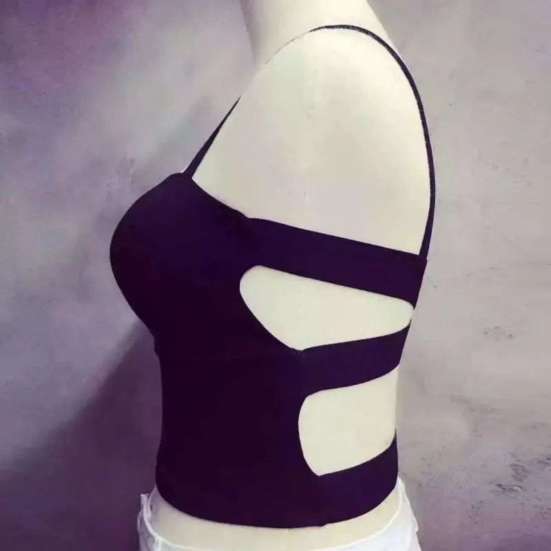 Women's Stray Bralette Bralet Cut Out Bra Bustier Crop Top Tank Tops Blouse Corset Party