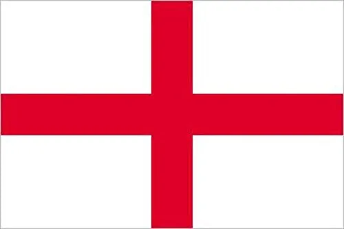 XtemeAuto® Magnetic Rectangle St George Cross Flag Badge Plate For Travelling - 110 x 60mm